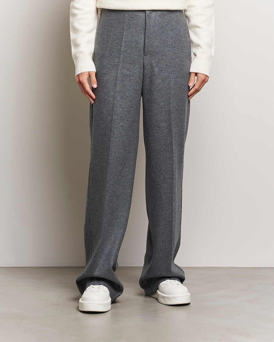 Hombres |  | Jil Sander | Wool Flannel Pants Grey Melange