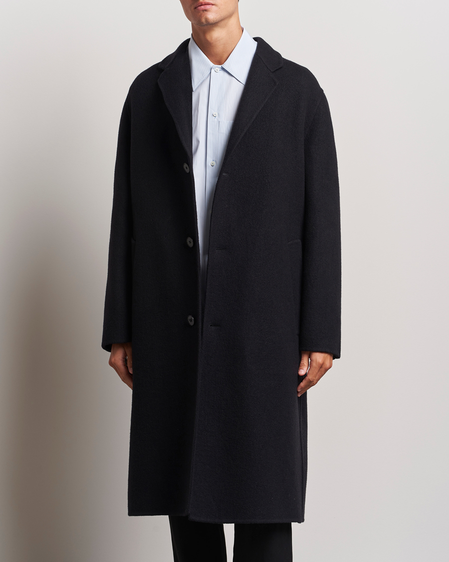 Hombres |  | Jil Sander | Felted Wool Coat Black