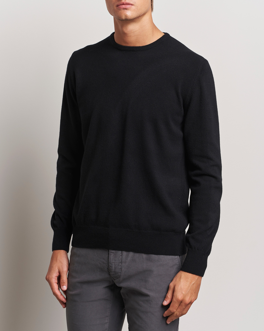 Hombres | Jerseys de cuello redondo | Morgano | Wool/Cashmere Crewneck Black