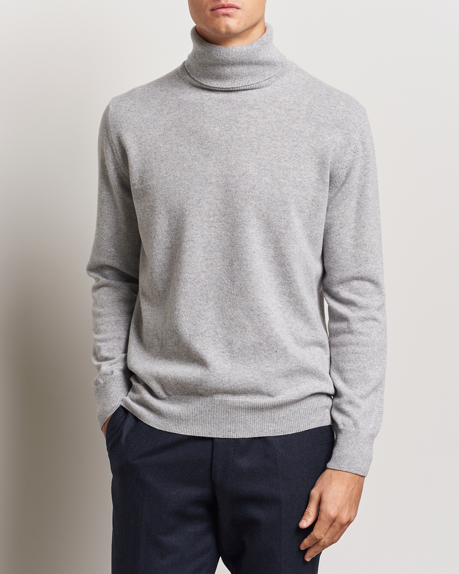 Hombres |  | Morgano | Wool/Cashmere Rollneck Mid Grey