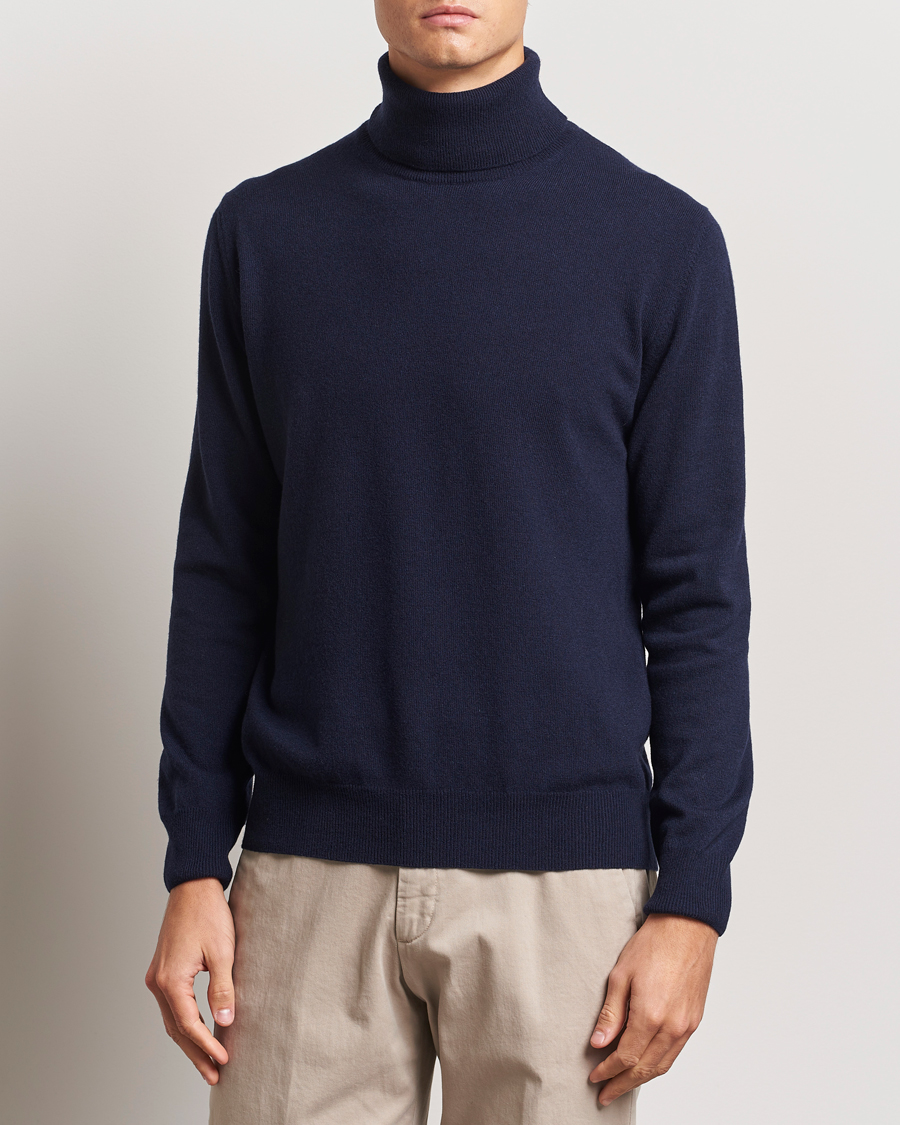 Hombres |  | Morgano | Wool/Cashmere Rollneck Navy