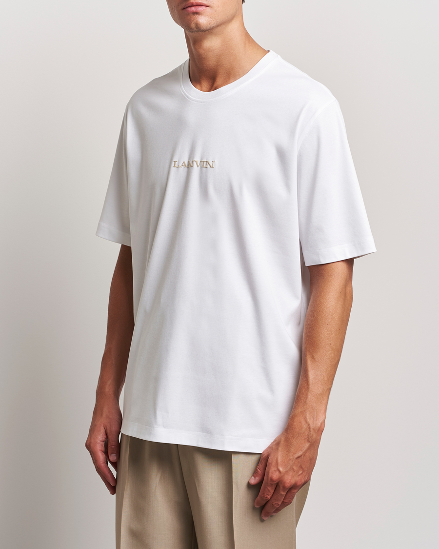 Hombres |  | Lanvin | Embroidered Logo T-Shirt White