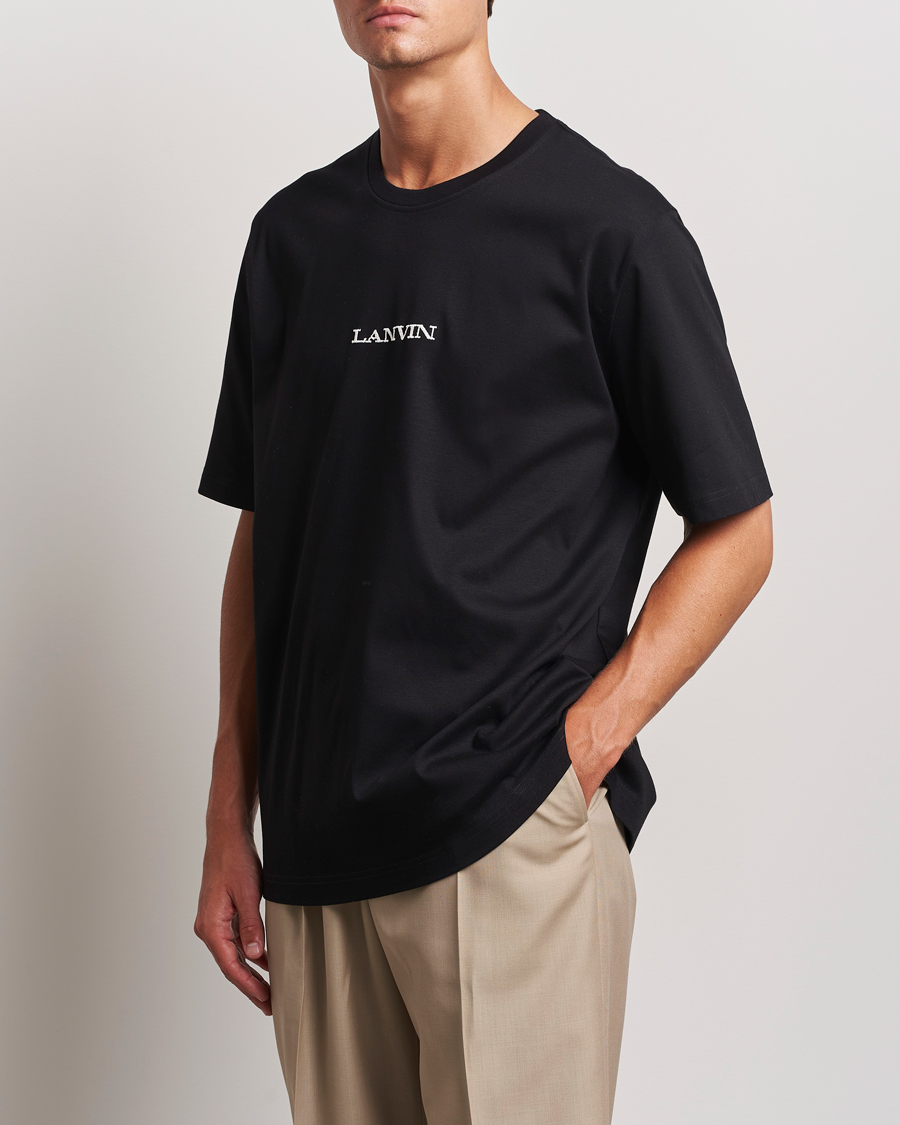 Hombres |  | Lanvin | Embroidered Logo T-Shirt Black