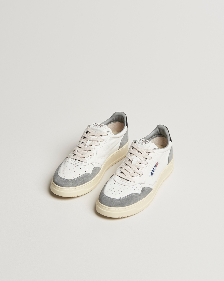 Hombres | Zapatos | Autry | Medalist Low Goat Leather/Suede Sneaker Grey/Black