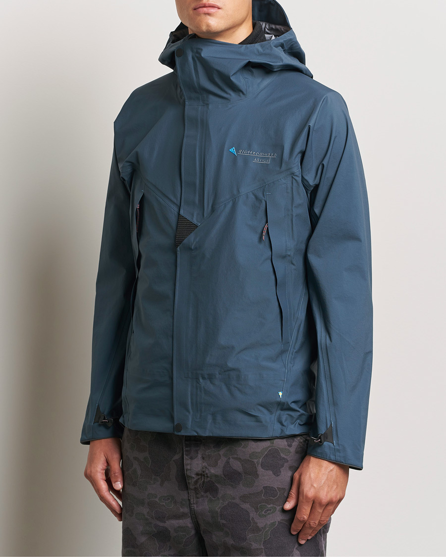 Hombres | Chaquetas contemporáneas | Klättermusen | Asynja Lightweight Waterproof Jacket Midnight Blue