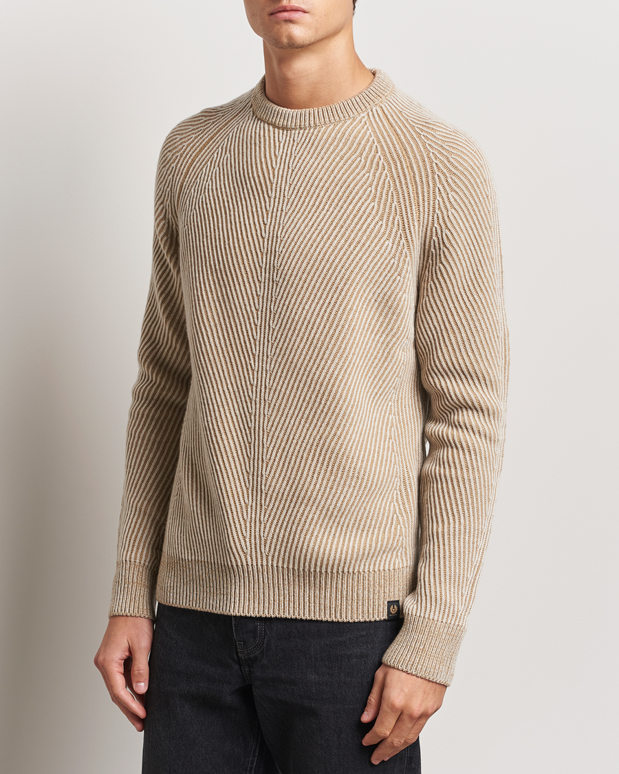 Hombres |  | Belstaff | Centenary Wool Rib Jumper Chalk