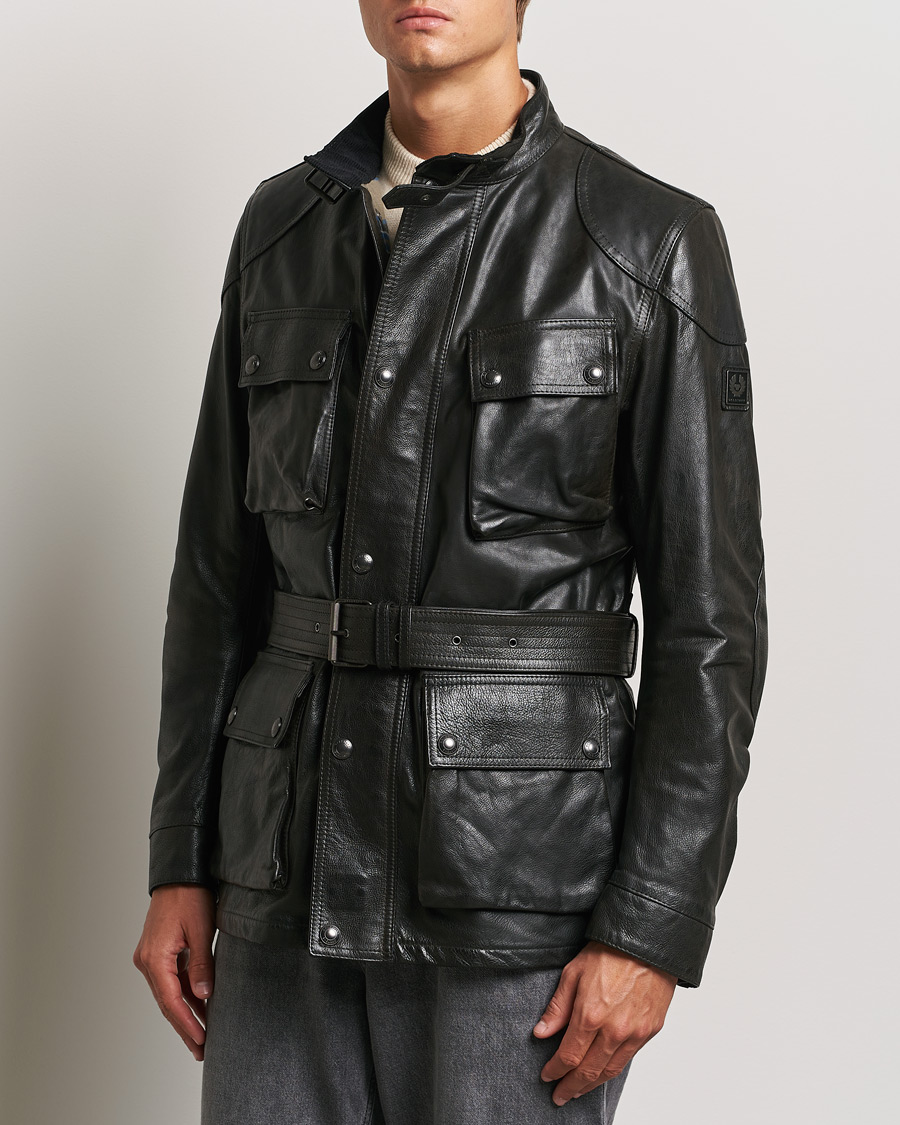 Hombres | Chaquetas de cuero | Belstaff | Trailmaster Panther Leather Jacket Black