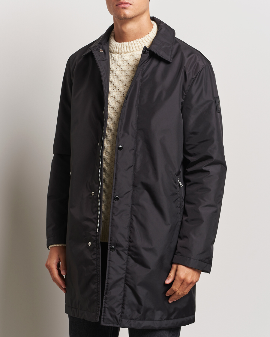 Hombres |  | Belstaff | Drill Padded Nylon Coat Black