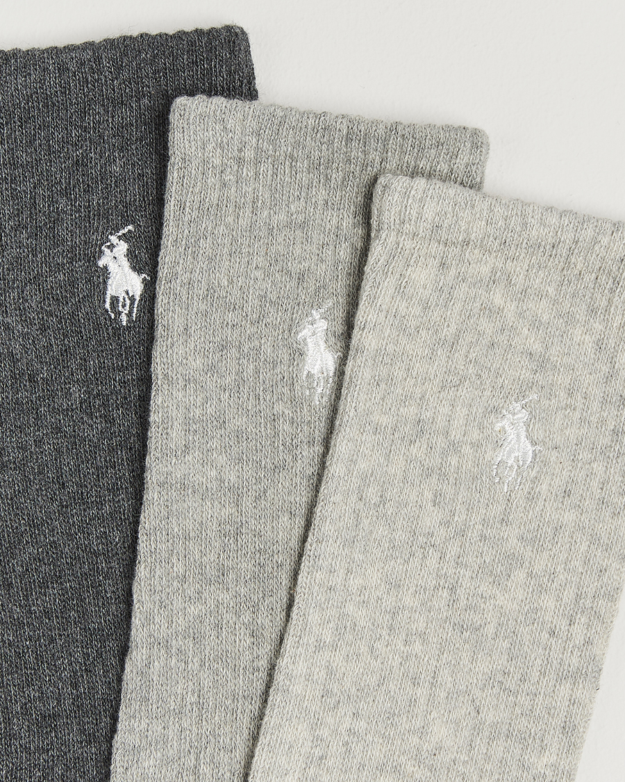 Hombres |  | Polo Ralph Lauren | 3-Pack Rib Cotton Sock Grey