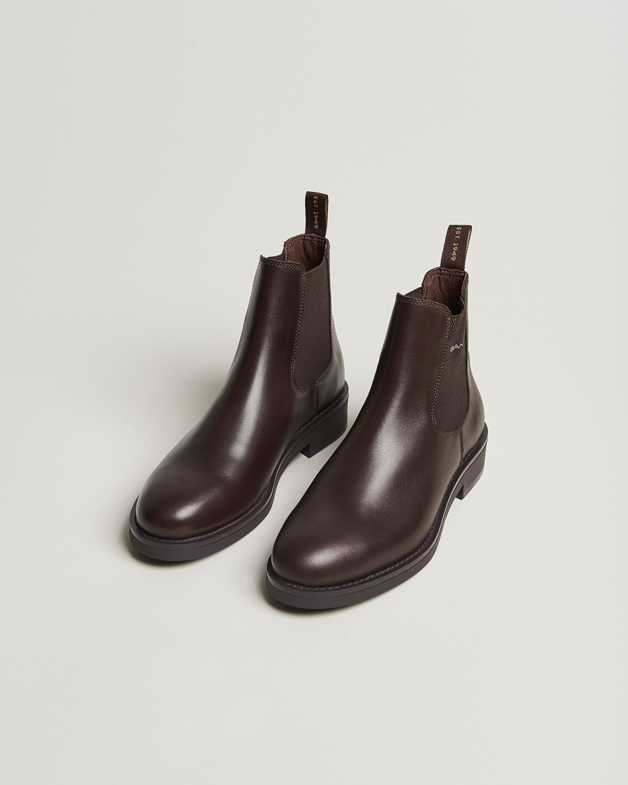 Hombres |  | GANT | Prepdale Leather Chelsea Boot Dark Brown