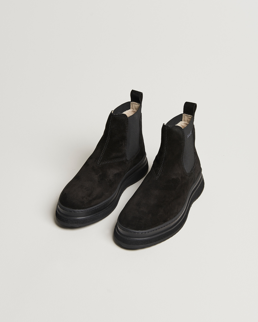 Hombres |  | GANT | Blistown Shearling Suede Chelsea Boot Black