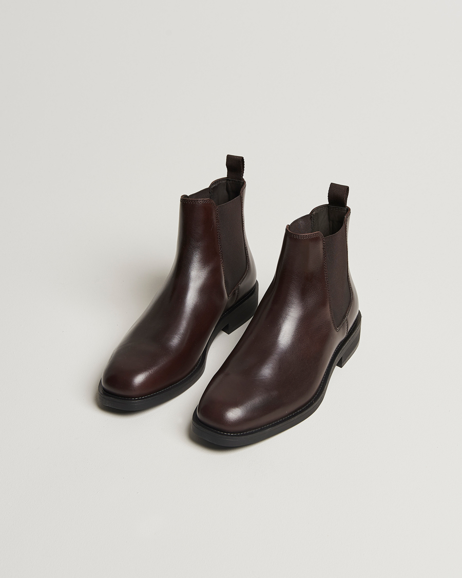 Hombres |  | GANT | Rizmood Leather Chelsea Boot Dark Brown