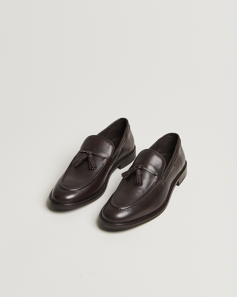 Hombres |  | GANT | Lozham Leather Tassle Loafer Dark Brown