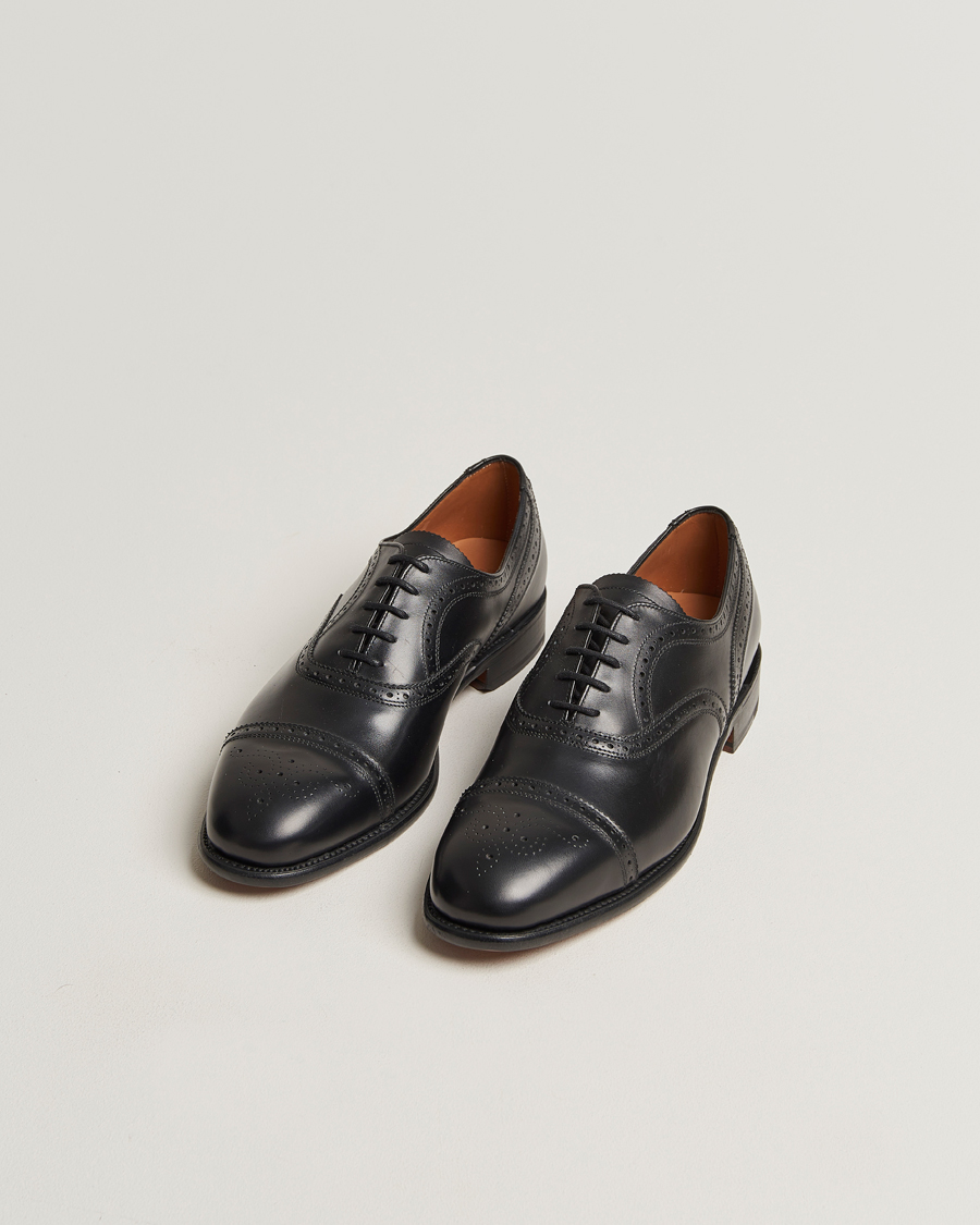 Hombres | Zapatos brogues | Sanders | Moorgate Calf Semi Brogue Oxford Black
