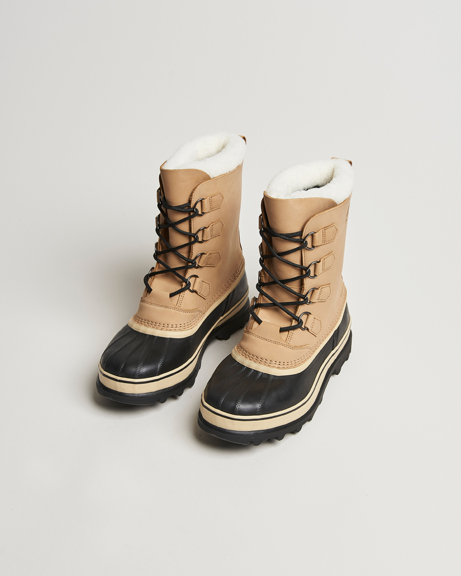 Hombres | Sorel | Sorel | Caribou WP Felt Lined Leather Boots Buff