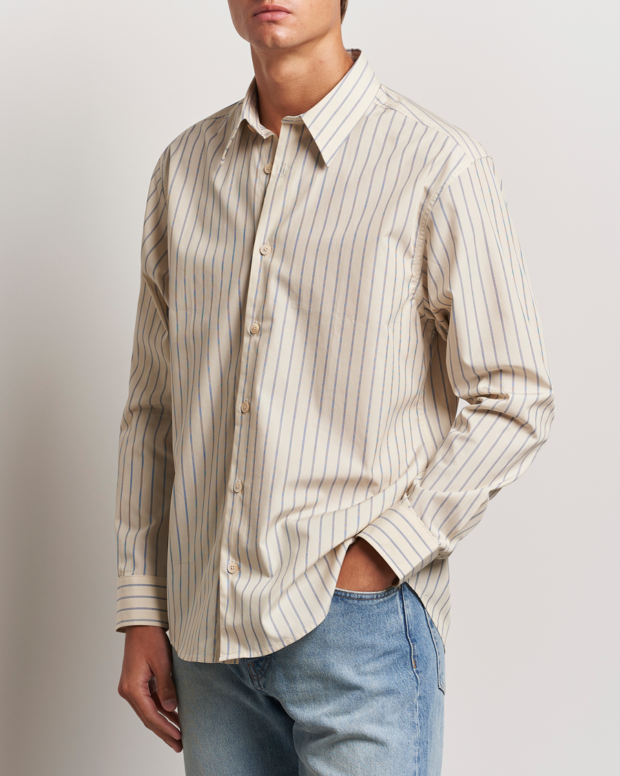 Hombres |  | NN07 | Quinsy Striped Shirt Khaki