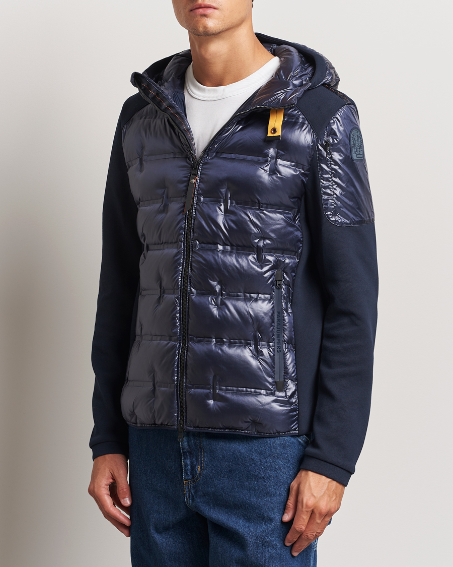 Hombres |  | Parajumpers | Gyles Piquet Puffer Hybrid Jacket Blue Navy