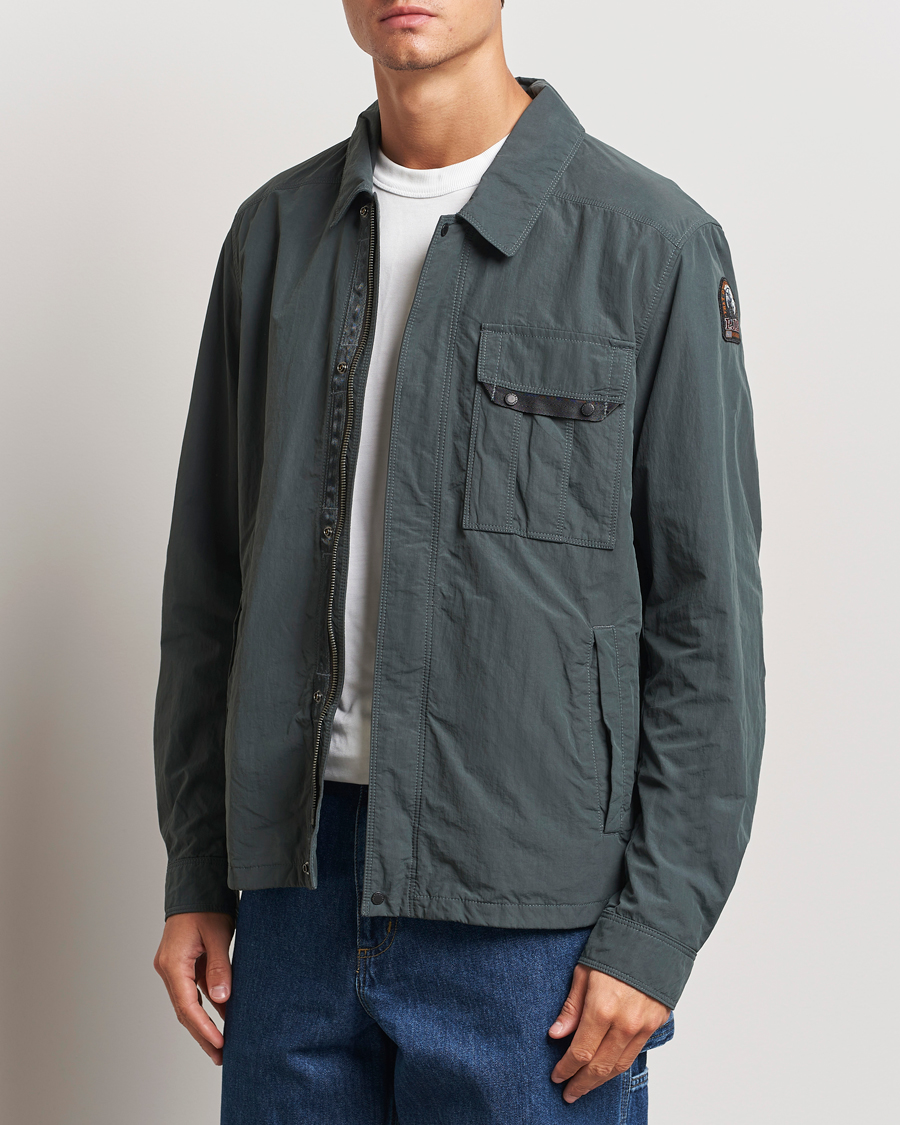 Hombres |  | Parajumpers | Miura Peached Poplin Shirt Jacket Green Gables