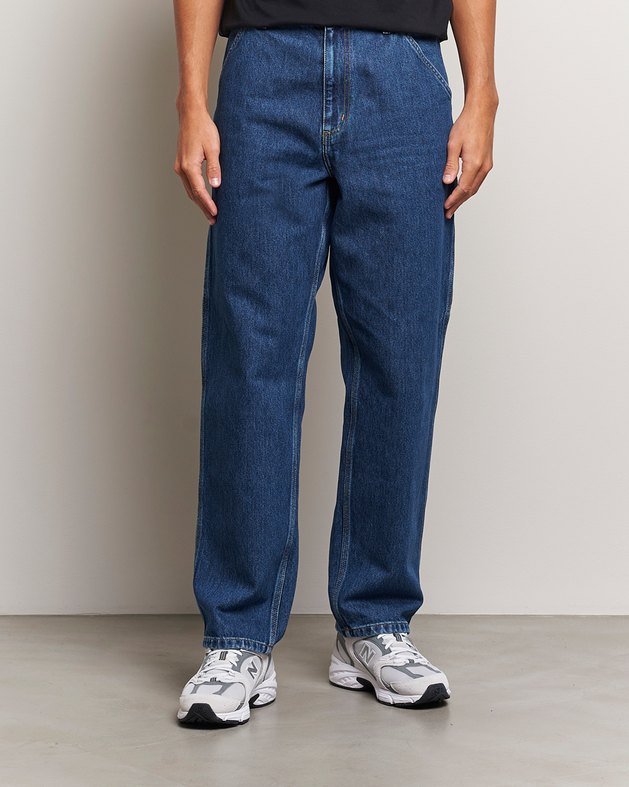 Hombres |  | Carhartt WIP | Single Knee Smith Denim Pants Blue Stone Washed