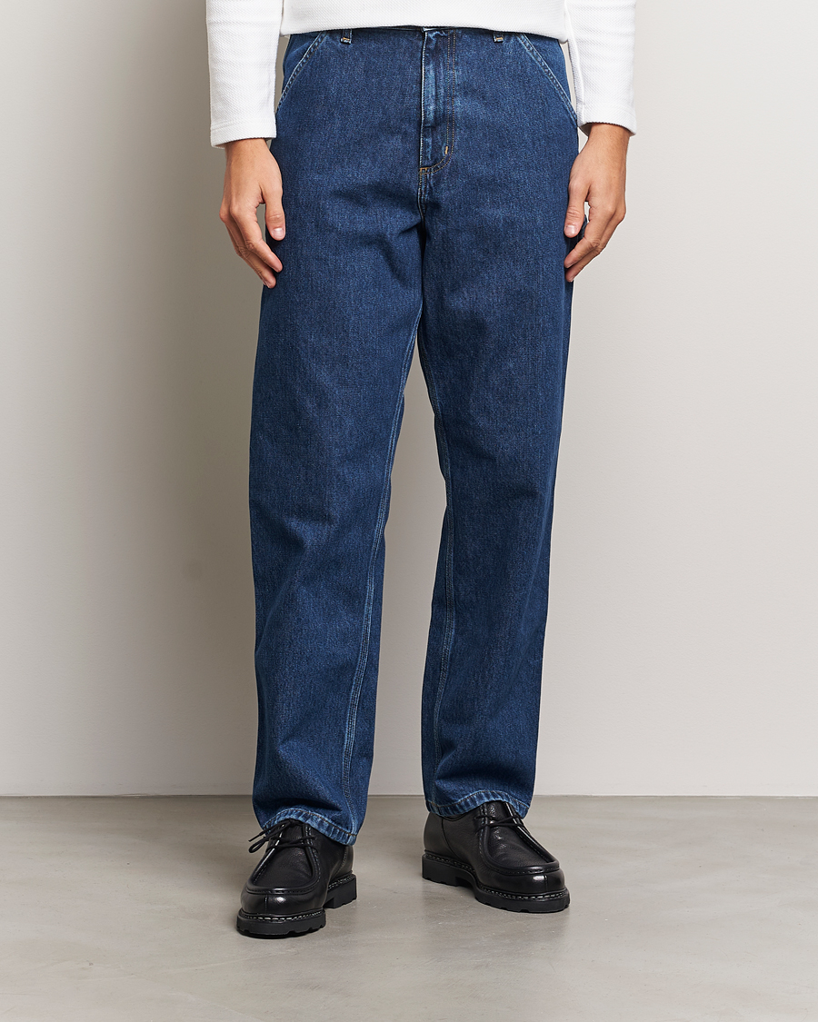 Hombres |  | Carhartt WIP | Single Knee Smith Denim Pants Blue Stone Washed