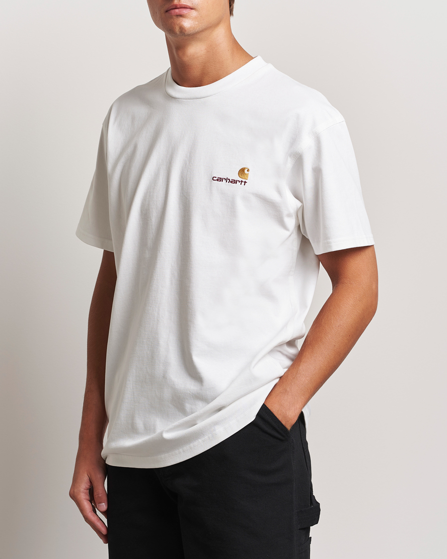 Hombres | Carhartt WIP | Carhartt WIP | American Script Short Sleeve T-Shirt White