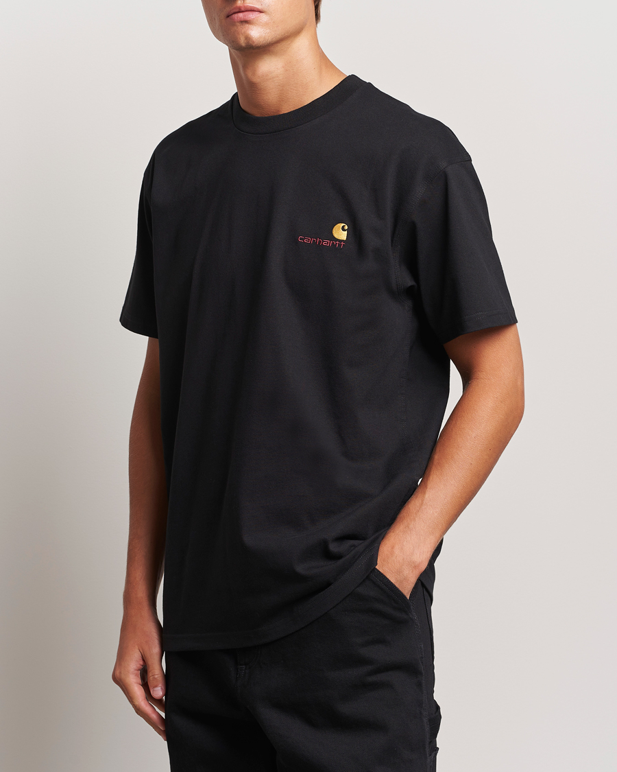 Hombres | Ropa | Carhartt WIP | American Script Short Sleeve T-Shirt Black