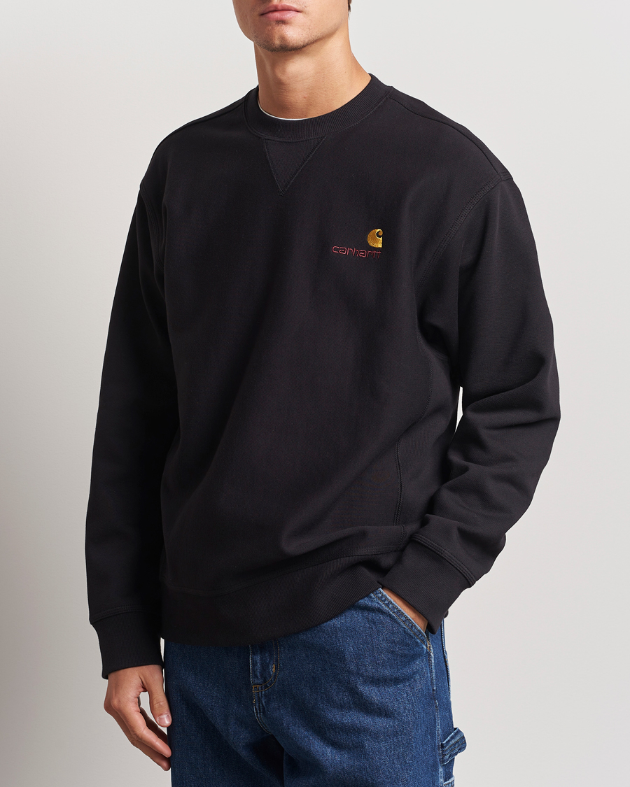 Hombres |  | Carhartt WIP | American Script Sweatshirt Black