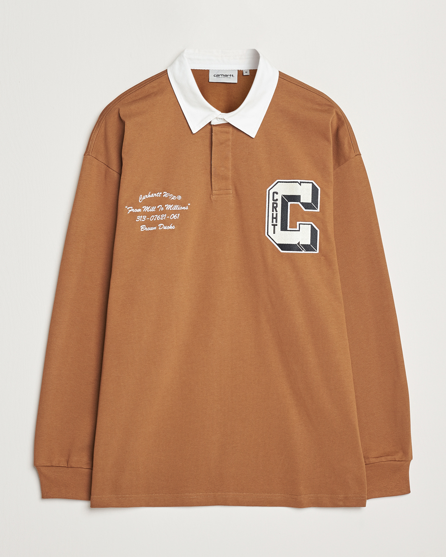 Hombres | Jerséis y prendas de punto | Carhartt WIP | Brown Ducks Rugby Shirt Hamilton Brown