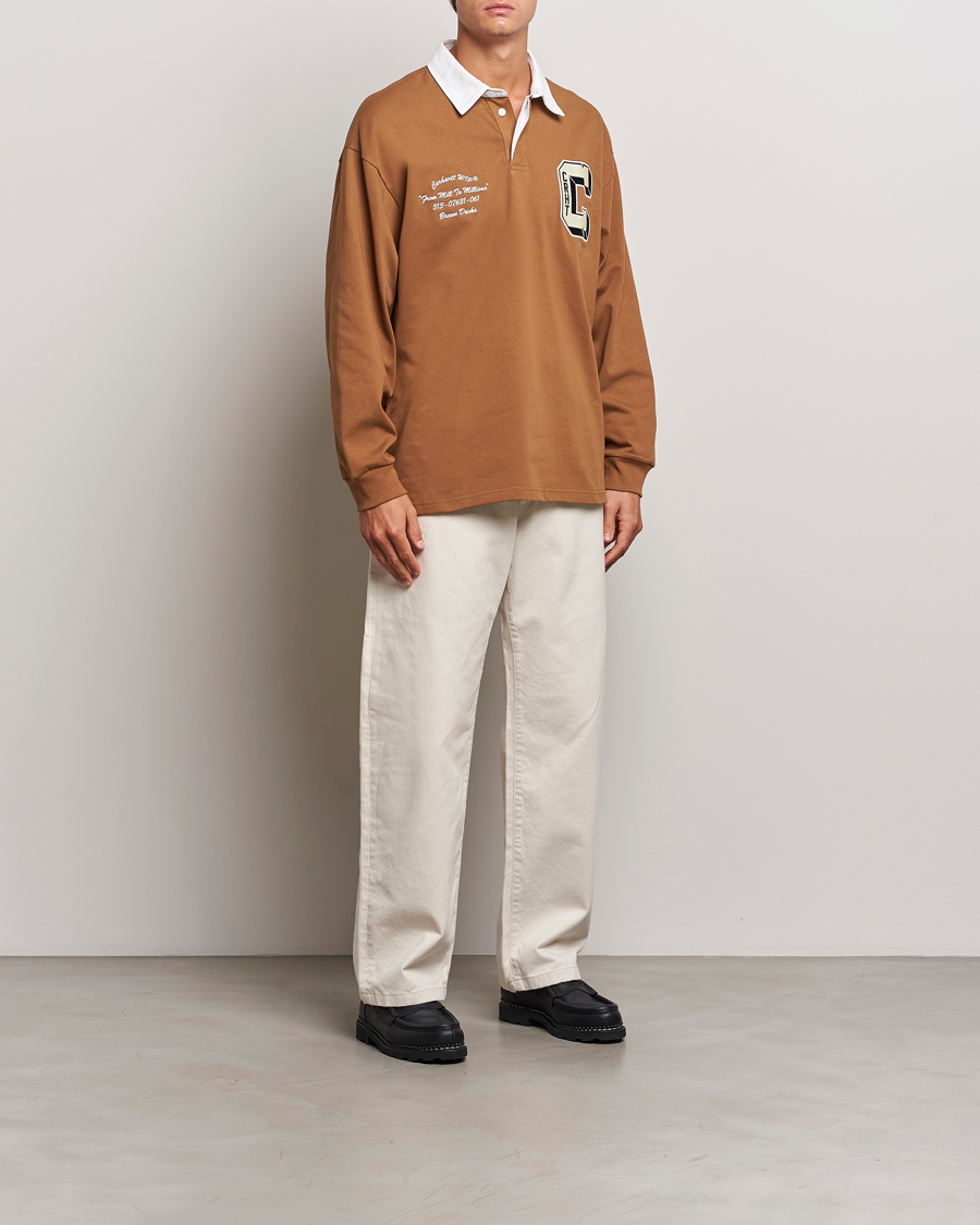 Hombres | Jerséis y prendas de punto | Carhartt WIP | Brown Ducks Rugby Shirt Hamilton Brown