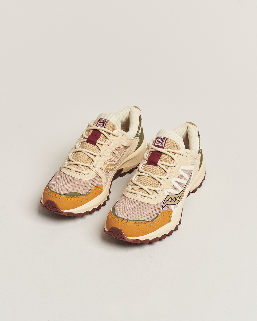 Hombres |  | Saucony | Grid Peak Trail Sneaker Tan/Chino Green