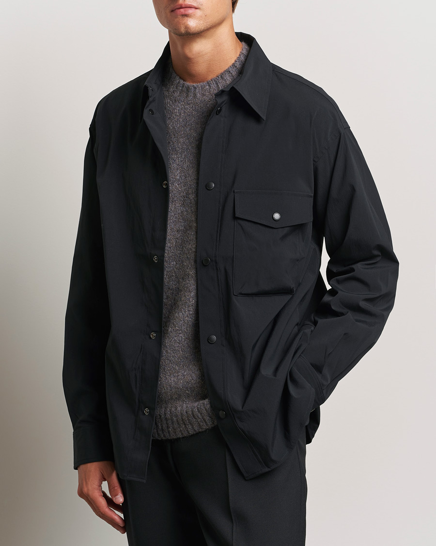 Hombres |  | J.Lindeberg | Howard Tech Press Stud Shirt Black