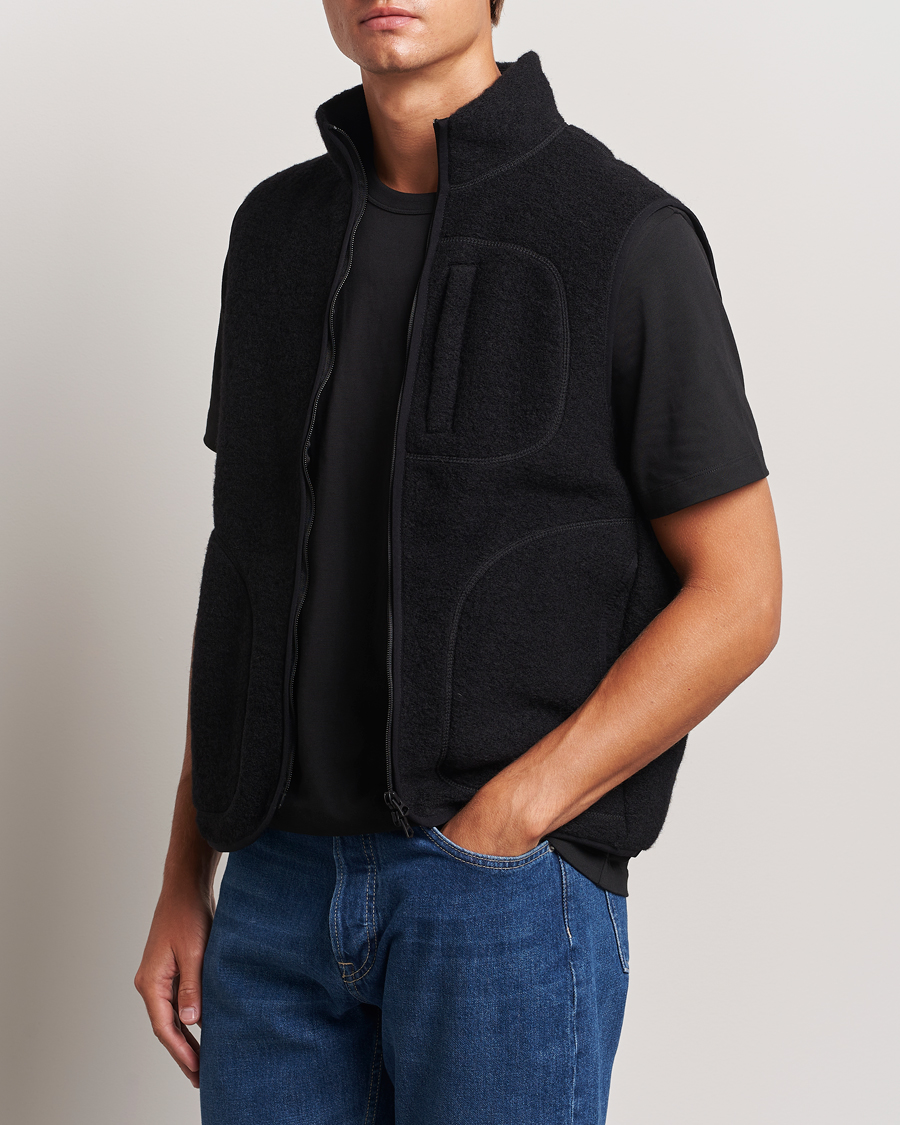 Hombres |  | J.Lindeberg | Duncan Wool Fleece Vest Black