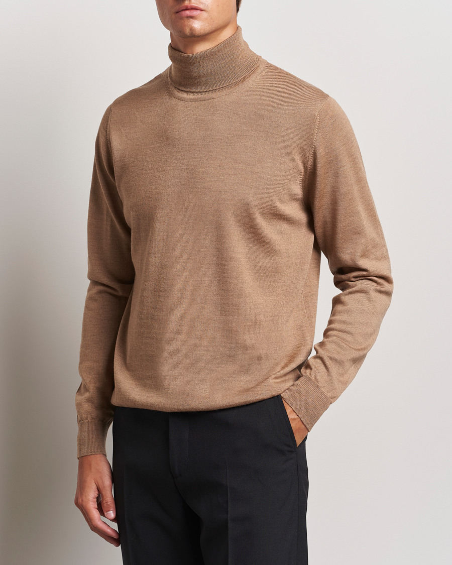 Hombres |  | J.Lindeberg | Kaden Merino Turtleneck Tiger Brown