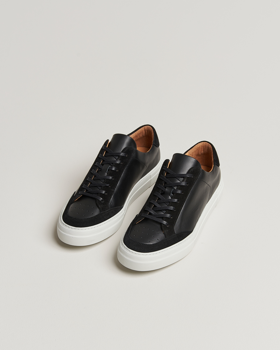 Hombres |  | J.Lindeberg | Art Signature Leather Sneaker Black