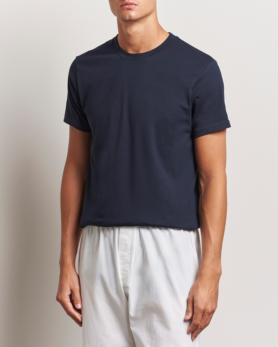 Hombres |  | Bread & Boxers | Crew Neck Regular T-Shirt Dark Navy