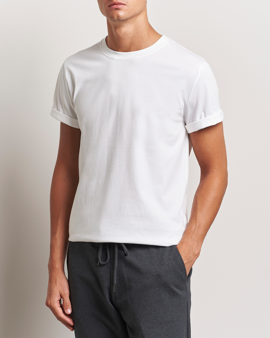 Hombres |  | Bread & Boxers | Roll-Up Crew Neck T-Shirt White