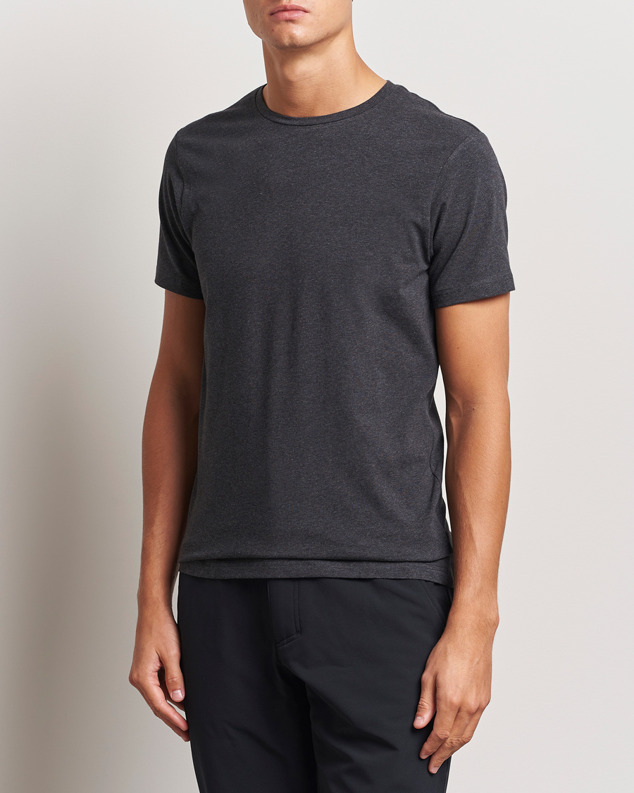 Hombres |  | Bread & Boxers | 2-Pack Crew Neck T-Shirt Dark Grey Melange