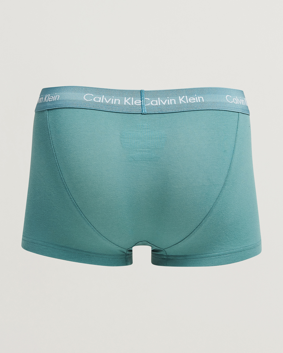 Hombres |  | Calvin Klein | Cotton Stretch 3-Pack Low Rise Trunk Black/Grey/Green