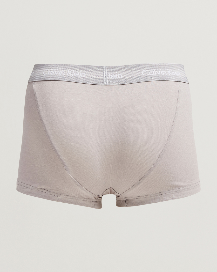 Hombres |  | Calvin Klein | Cotton Stretch 3-Pack Low Rise Trunk Black/Blue/Grey