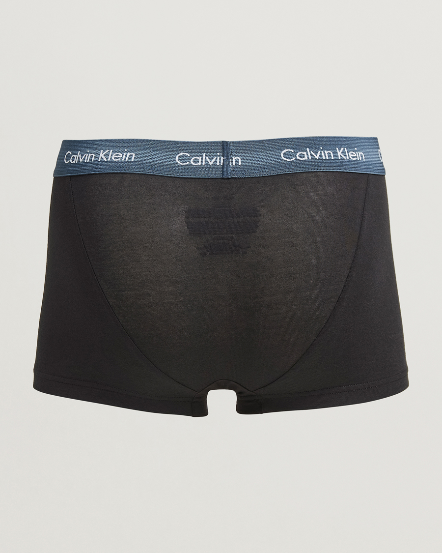 Hombres |  | Calvin Klein | Cotton Stretch 3-Pack Low Rise Trunk Black