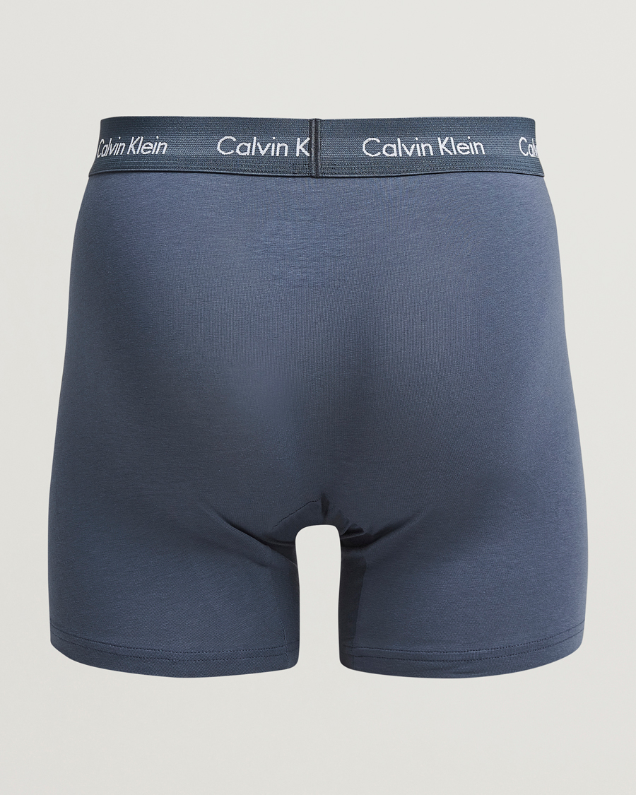 Hombres |  | Calvin Klein | Cotton Stretch 3-Pack Boxer Brief Black/Blue/Grey