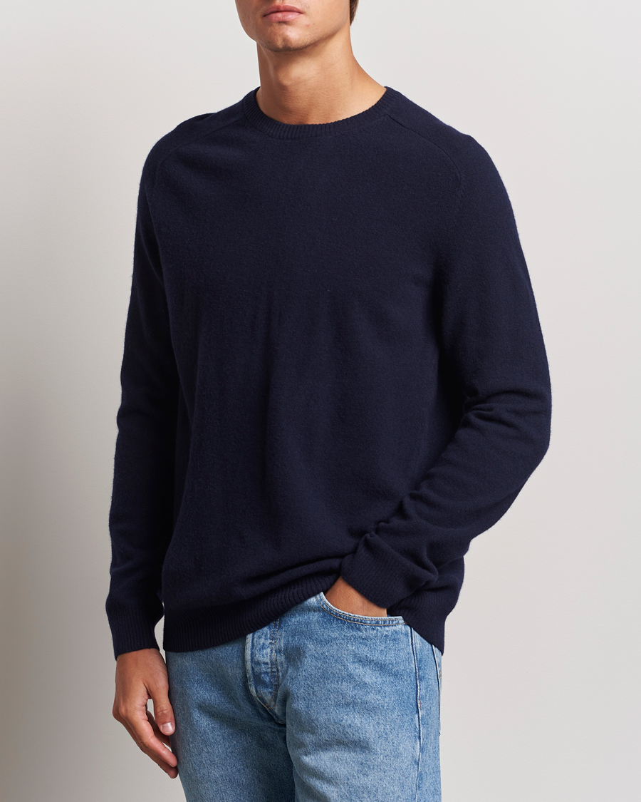 Hombres |  | KnowledgeCotton Apparel | Lambswool Roundneck Navy