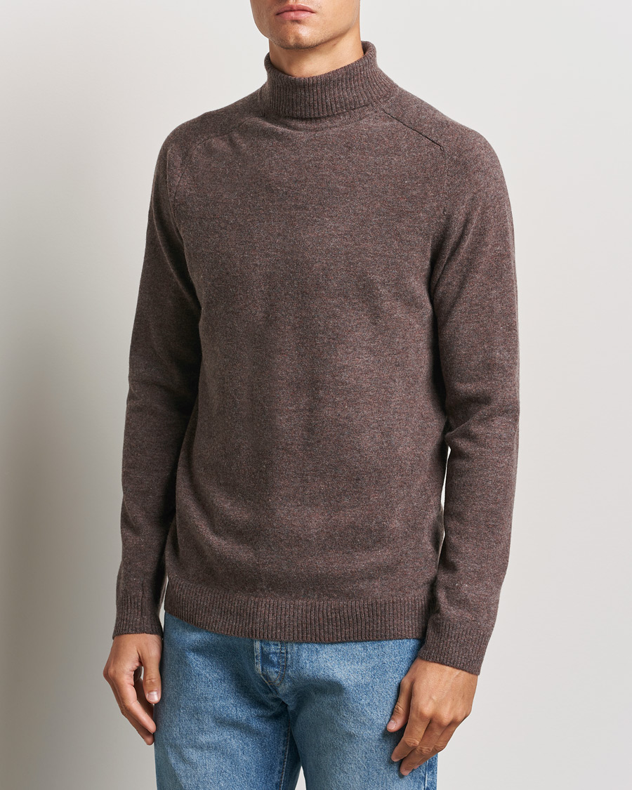 Hombres |  | KnowledgeCotton Apparel | Lambswool Rollneck Brown