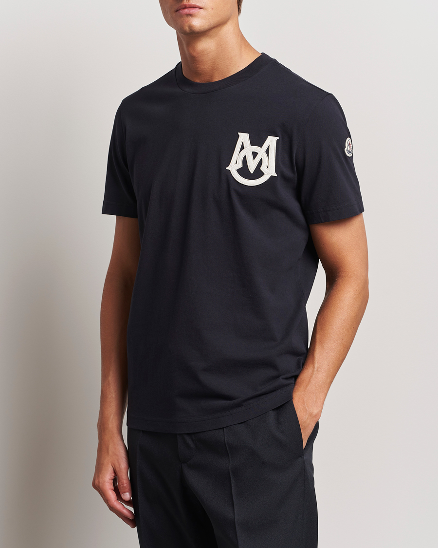 Hombres |  | Moncler | Embossed Logo T-Shirt Navy