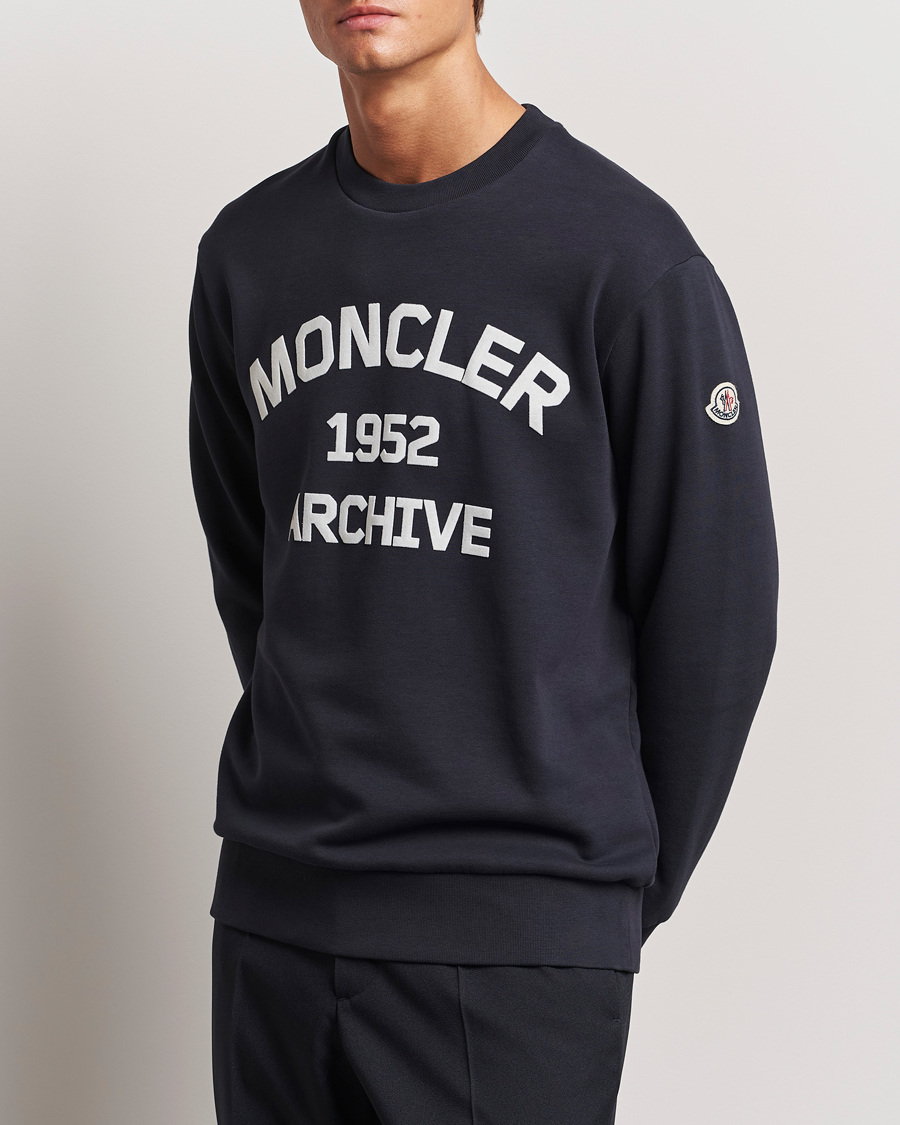 Hombres |  | Moncler | Archive Logo Sweatshirt Navy