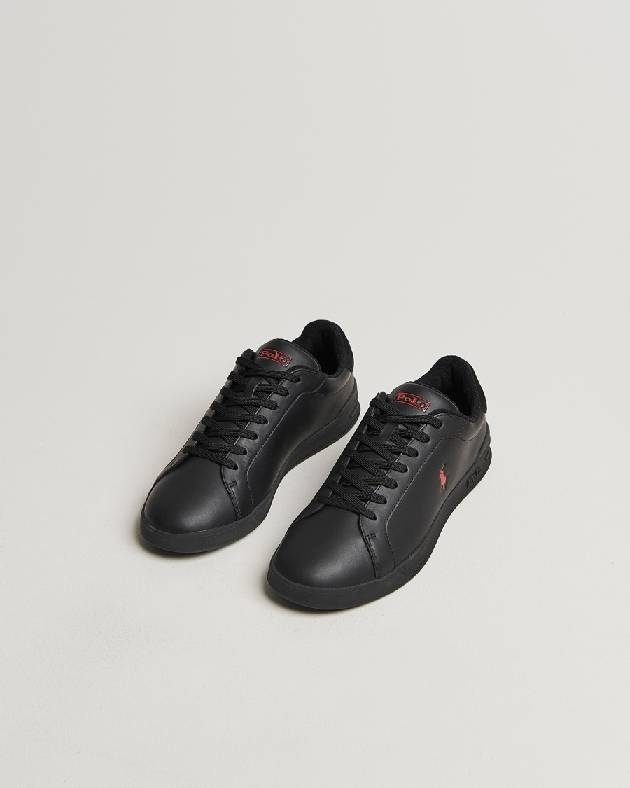 Hombres |  | Polo Ralph Lauren | Heritage Court II High Sneaker Black/Red