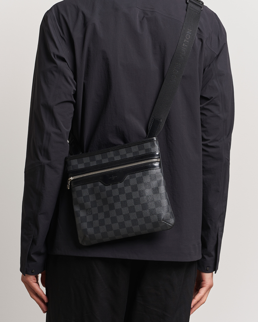 Hombres | Pre-Owned & Vintage Bags | Louis Vuitton Pre-Owned | Thomas Messenger Bag Damier Graphite 