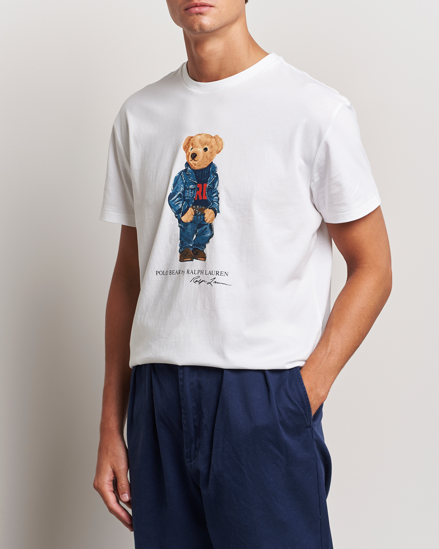 Hombres |  | Polo Ralph Lauren | Crew Neck T-Shirt White Denim Bear