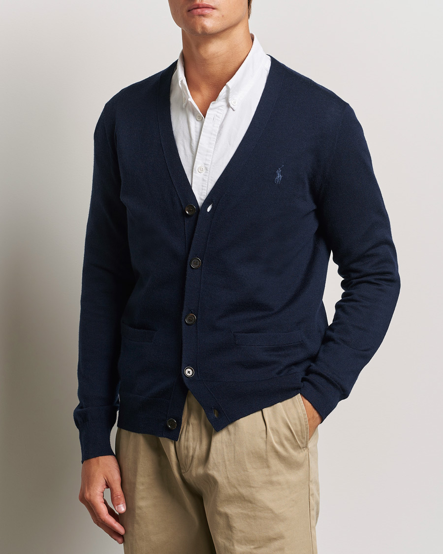 Hombres |  | Polo Ralph Lauren | Merino Knitted Cardigan Hunter Navy