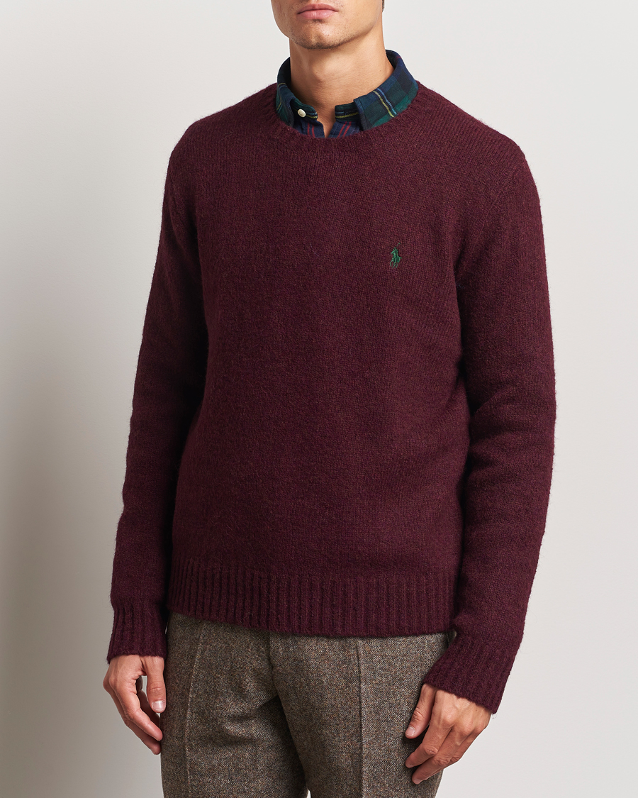 Hombres |  | Polo Ralph Lauren | Alpaca Crew Neck Sweater Aged Wine Heather